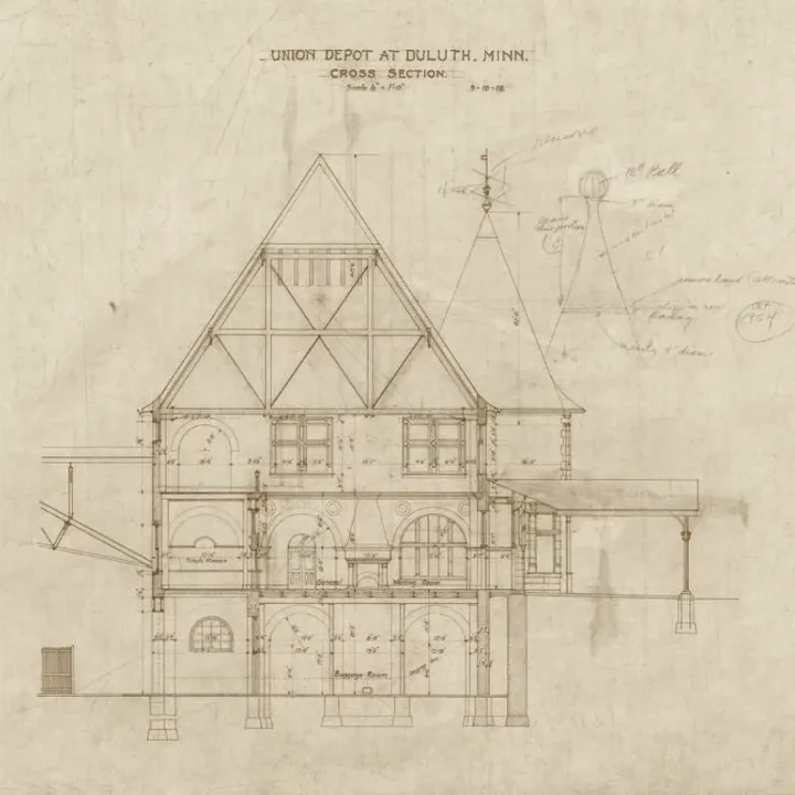 Drawings for the new Depot building